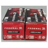 2x Federal 5.7x28mm 50 Rds/Box 40Gr FMJ
