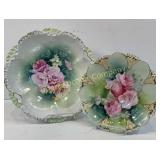 Wheelock and Prussia Hand Painted Plates