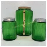 Green Depression Tea and Shakers