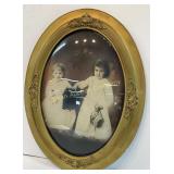 Convex Oval Frame of Little Girls