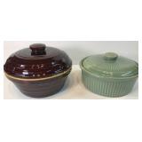 Marcrest & Green Crock Covered Bowls