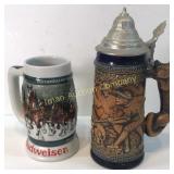 Hunting & Budweiser Steins