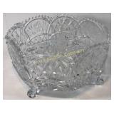 Footed Lead Crystal Bowl 8"