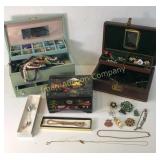 Costume Jewelry, Pearls, Jewelry Boxes