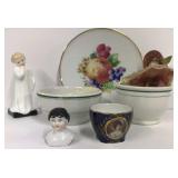 Green Banded Bowls, Doll Heads