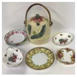Cracker Jar, English Nut Dishes, Etc
