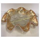 Carnival Opalescent Ruffled Bowl 11"