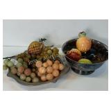 Alabaster Grapes, Peach, Pomegranate