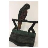 Cast Parrot Door Stop or Bookend