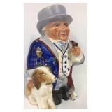 Occupied Japan Pitcher W/ Man & Dogs 8"