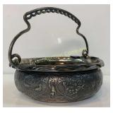 Game Scene Silver Plate Basket