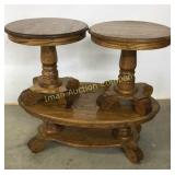 Oak Coffee Table and End Tables