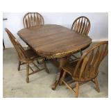 Oak Dining Table W/ Four Chairs