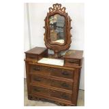 Quality Walnut Victorian Dresser