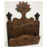 Oak Carved Wall Rack