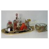 Large Group Perfumes, 2 Trays, Dresser Box