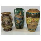 Satsuma Style Vases 10" - 3