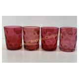 Coin Spot Cranberry Tumblers