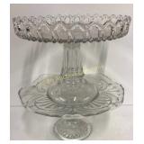 Pattern Glass Cake Stands - 2
