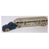 1939 Cast Iron Grey Hound Bus 10"