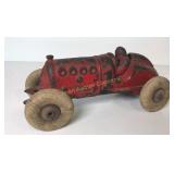 Cast Iron Race Car Toy W/ Rubber Tires