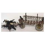 Cast Iron Horse Drawn Fire Carriage