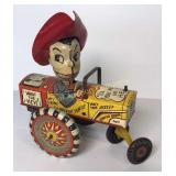 Tin Milton Berle Toy Tractor