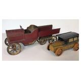 Tin Friction Toy 10" & Tin Taxi Toy 5.5"