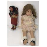 Skookum Doll 10" & Hard Plastic Doll