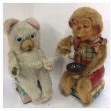 Bear & Monkey Battery Operated Toys