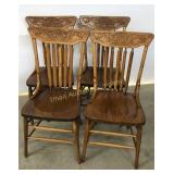 Pressed Back Dining Chairs - 4