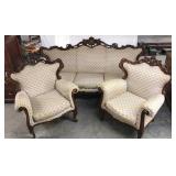 French Formal Sofa & Arm Chairs