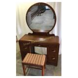 Abernathy Waterfall Front Vanity & Stool