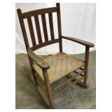 Vintage Splint Seat Rocker