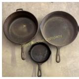 Iron Skillets, Griswold #9, Chicken Fryer, #3