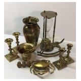 Brass Candle Stands, Crab, Horse