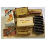 Old Dough Board, Muffin Iron, Old Boxes