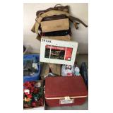 Christmas Decor, Vintage Budweiser Cooler, etc