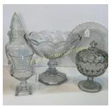 Heisey Compote, EAPG Plate, Old Pharmacy Bottle