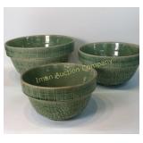 Green Stoneware Nesting Bowls-3