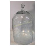 Etched Glass Cloche 14"