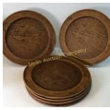 Wood Look Resin Chargers 11.5" - 6