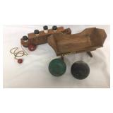 Wooden Pull Toy, Doll Cradle