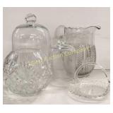 Cloche, Pitcher, Rose Bowl