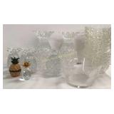 Crystal Pineapple Shakers, Candle Holders, Paper