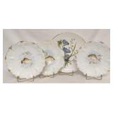 Limoges Fish Plates-3, Spode 12" Flower Plate