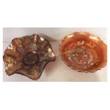 Carnival Glass Bowls 6" & 7" - 2