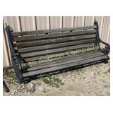 Porch Swing W/ Ornate Iron Arms 5