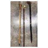 Frog, Horse Head & Twig Canes