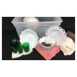 Glassware & Linen Napkins - Tote Full